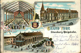 Gruss Aus GRAND TURC Strassburg Königshofen * CPA Litho Illustrateur * Strasbourg - Strasbourg