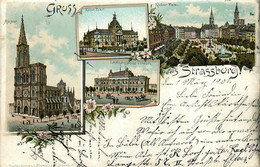 Gruss Aus Strassburg * 1901 !!! * CPA Litho Illustrateur * Strasbourg - Straatsburg