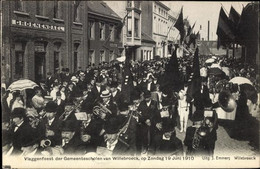 Willebroek Vlaggenfeest Der Gemeentescholen, Zondag 19. Juni 1910 Fanfare - Willebroek