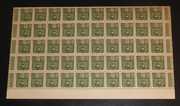 SPM - 1947 - Taxe TT N°Yv. 71 - Armoirie 2f Olive - Bloc De 50 Bord De Feuille - Neuf Luxe ** / MNH / Postfrisch - Segnatasse