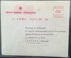 CROIX ROUGE FRANÇAISE PARIS1962 = GUERRE D’ ALGERIE>Genéve Suisse (Schweiz France Red Cross War Cover Lettre Pow - Guerre D'Algérie