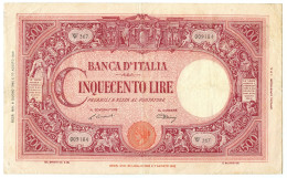 500 LIRE BARBETTI GRANDE C TESTINA BI UMBERTO II 06/06/1946 BB/BB+ - Regno D'Italia – Other
