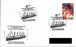 SPAIN. POSTMARK. TRIBUTE TO CECILIO CAGIGAL. BOAT. GETXO 2022 - Franking Machines (EMA)