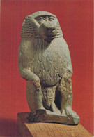 Postcard Egyptian Art Sculpture Pavian Monkey - Sculptures