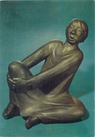 Postcard Der Singende Mann Bronze Statue Ernst Barlach Sculpture - Sculptures