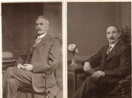ESPERANTO - 2 Cartes - Photos , Portraits De 2 Hommes , Adressées à Mr Buret, Notaire à Sainville (28)  - 1917 - Esperanto