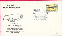 ARGENTINA - ANNULLO SPECIALE " DIA DEL AEROFILATELISTA * 1.MARZO.1971*BUENOS AIRES" SU BUSTA - Briefe U. Dokumente