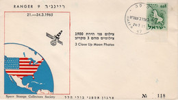 Israel, USA 1965 Spaceship/Vaisseau "Ranger 9", "Moon Photo's" Limited No. Cover Sp 6 - Asia