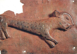Postcard Leopard Decoration Bronze Plate Artifact Benin Nigeria - Sculptures