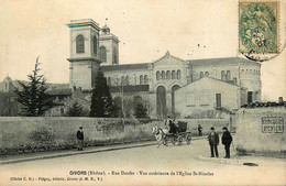 Givors * Rue Denfert Et Vue Extérieure De L'église St Nicolas * Attelage - Givors