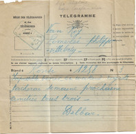 SP834/Télégramme Déposé à Ronse Exprès Mention Déjà Téléphoné  > Van Roy Romerée C.d'arrivée T.T.Dinant 8/2/1942 - Telegrams