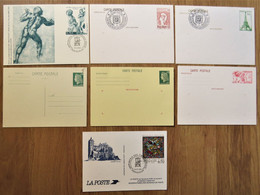 ● LOT De 7 Entiers Postaux - Cartes Postales - Philatélie - Collezioni & Lotti: PAP & Biglietti