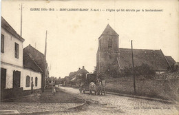 CPA Guerre 1914-1915 - St-Laurent-Blangy L'Église Qui .(172649) - Saint Laurent Blangy