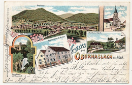 CPA - OBERHASLACH Beim Nideck - (Bas Rhin) - Gruss Aus Oberhaslach - 1899 - Litho - Autres & Non Classés