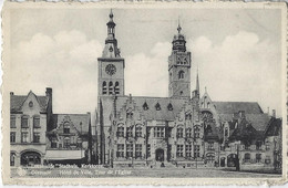 Diksmuide   -   Stadhuis, Kerktoren. - Diksmuide