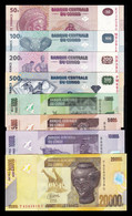 Congo República Democrática Set 8 Banknotes 50 100 200 500 1000 5000 10000 20000 Francos 2013-2022 Pick 96-104 SC UNC - Demokratische Republik Kongo & Zaire