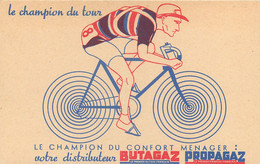 Publicité Butagaz Propagaz - Cyclisme Le Champion Du Tour De France - Vers 1950 - - Advertising