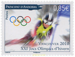 242662 MNH ANDORRA. Admón Francesa 2010 21 JUEGOS OLIMPICOS INVIERNO VANCOUVER 2010 - Verzamelingen