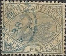 WESTERN AUSTRALIA 1885 Swan - 2d. - Grey FU - Oblitérés