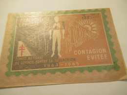 Timbre De Soutien Antituberculeux/Comité National De Défense Contre La Tuberculose/3 Francs/Poumons/1964-65 TIBANTI9 - Malattie