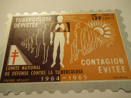 Timbre De Soutien Antituberculeux/Comité National De Défense Contre La Tuberculose/5 Francs/Poumons/1964-65 TIBANTI10 - Disease