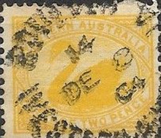 WESTERN AUSTRALIA 1885 Swan - 2d. - Yellow FU - Usados