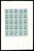 N°1, Amiens, Feuillet Complet De 25 Exemplaires Dont 10 SANS LE C (N°1a) Et TÊTE BÊCHE (N°1b), SUP (certificat)  Qualité - Stamps