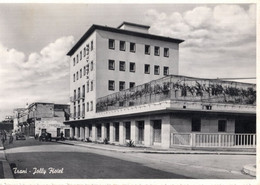 TRANI - CARTOLINA FG SPEDITA NEL 1954 - JOLLY HOTEL - ANIMATA E MOVIMENTATA - AUTO D'EPOCA - Trani