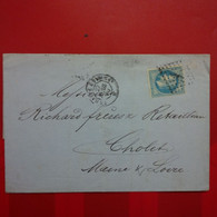 LETTRE LE HAVRE POUR CHOLET - 1863-1870 Napoléon III Con Laureles