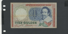 PAYS BAS -  Billet 10 Gulden 1953 TB/F Pick-85 N° DZE - 2 1/2 Gulden