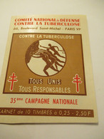 Petit Carnet De 10  Timbres/Comité National De Défense Contre La Tuberculose/du Lait Chaque Jour/1965-66 TIBANTI17 - Malattie