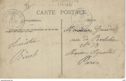 Curiosité - CAD A Date Annee Inversee  80 Au Lieu  De 08 " Paris 10 Distribution " Sur CP De Thones A Paris  1908 - Lettres & Documents