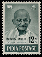 India 1948 Mahatma Gandhi (Sg#307) 12a Grey-green Mint MLH As Per Scan - Nuovi