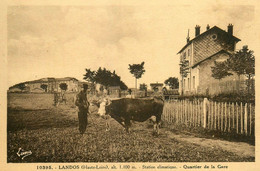 Landos * Quartier De La Gare * Ligne Chemin De Fer Haute Loire * Villageois - Otros & Sin Clasificación