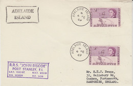 British Antarctic Territory (BAT) Cover Ca RRS John Biscoe Ca Adelaide Island 6 FE 1969 (TA152) - Brieven En Documenten