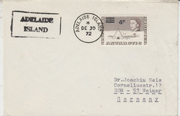 British Antarctic Territory (BAT) Cover  Ca Adelaide Island DE 30 1972 (TA153) - Covers & Documents