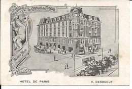 SOUVENIR DE LA CHAUX DE FONDS - HOTEL DE PARIS - A. DESBOEUF - Other & Unclassified