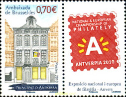 250527 MNH ANDORRA. Admón Francesa 2010 EMBAJADA DE BRUSELAS - Collections