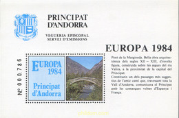 252115 MNH ANDORRA. Vegueria 1984 EUROPA 1984 - Bischöfliche Viguerie