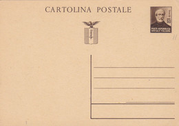 ITALIA - REPUBBLICA SOCIALE  - INTERO POSTALE - C. 30 GIUSEPPE MAZZINI - NUOVO - Stamped Stationery