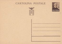 ITALIA - REPUBBLICA SOCIALE  - INTERO POSTALE - C. 30 GIUSEPPE MAZZINI - NUOVO - Postwaardestukken