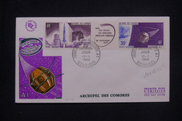 COMORES - Enveloppe FDC En 1966 - Fusée Et Satellite   - L 133928 - Brieven En Documenten