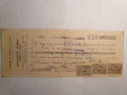 MANDAT LETTRE DE CHANGE CHEQUE - 11 OCTOBRE 1896 - AUGUSTE NOBIS SELLES HAUTE SAONE - SABATIER JEUNE COUTELLERIE THIERS - Bills Of Exchange