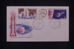 ST PIERRE ET MIQUELON - Enveloppe FDC En 1966 - Fusée Et Satellite   - L 133929 - FDC