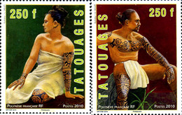 255102 MNH POLINESIA FRANCESA 2010 TATUAJES - Usados