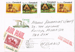 47715. Carta Aerea VANCOUVER (Canada) 1990, Indian Natives - Brieven En Documenten