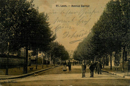 Laon * Avenue Carnot * Cpa Toilée Colorisée - Laon