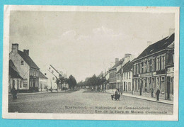 * Waarschoot - Waerschoot (Oost Vlaanderen) * (P.J. Bruxelles) Statiestraat, Rue De La Gare, Gemeentehuis, Old, Rare - Waarschoot