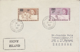 British Antarctic Territories (BAT) Cover Ca Signy Island South Orkneys 13 DE 1972 (TA160) - Lettres & Documents