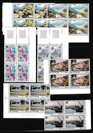 1977 EUROPA CEPT EUROPE ANNATA YEAR 4 Annate 61 Valori 29 Paesi In Quartina MNH** Paesaggi Landscapes Block 4 - Full Years